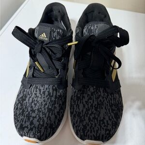 Adidas black gold sneakers size 9 women
